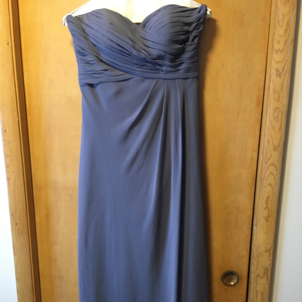 Charcoal strapless A line